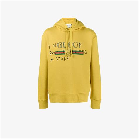 fake yellow gucci hoodie|gucci cropped sweatshirt hoodie.